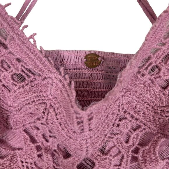 Free People Intimately FP Ilektra Purple Pink Lace Bralette Size Medium - Picture 4 of 8